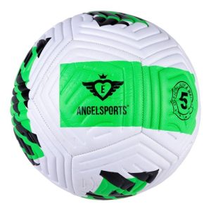Voetbal wit,groen,zwart maat 5 400gr