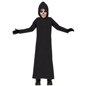 Zwarte tuniek met capuchon – 5-6 jaar