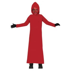 Rode tuniek met capuchon – 5-6 jaar