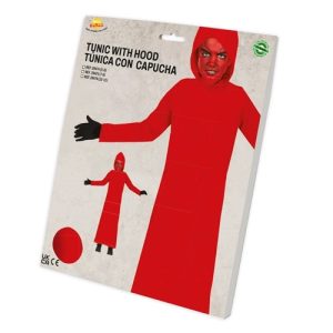Rode tuniek met capuchon – 10-12 jaar