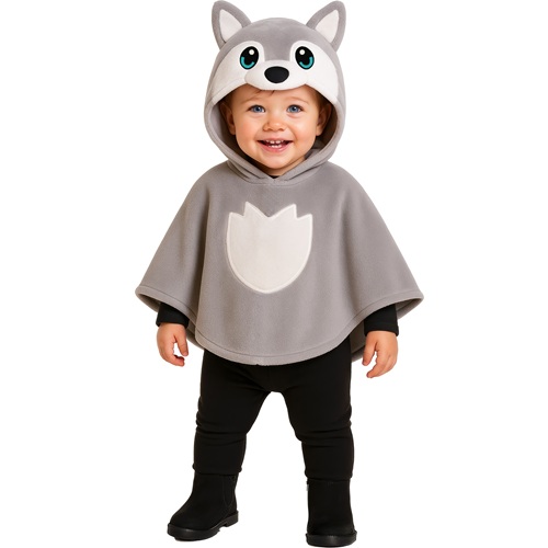 Poncho Baby Wolf - 18-24 Maand
