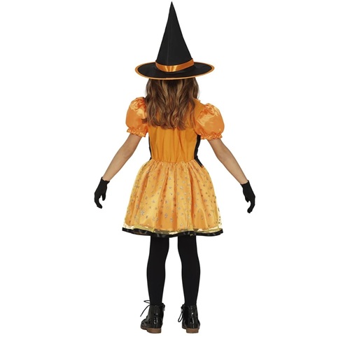 Oranje Glitter Heks - 3-4 jaar - Afbeelding 2