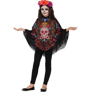 Poncho Dag van de Doden Meisje – 7-9 jaar