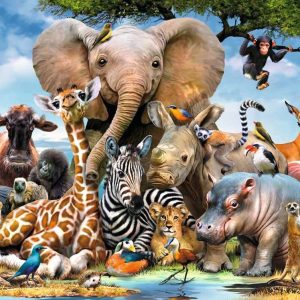 Puzzel (XXL) 300stuks – Afrikaanse vrienden