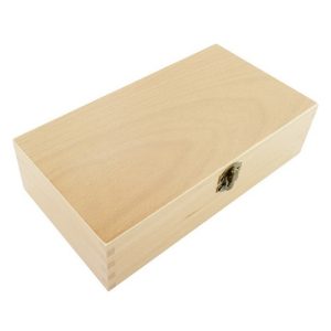 Tekendoos 3-vaks (25x14x6,5cm) – gelakt hout