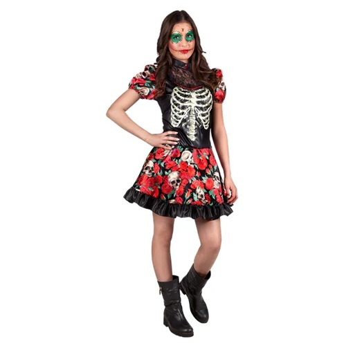 Tienerkostuum Niña Catrina (14-16 jaar)