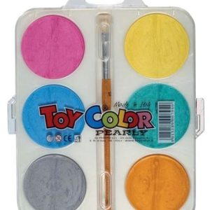 ToyColor Verfdoos PEARLY met 6 maxi verftabletten + verfborstel