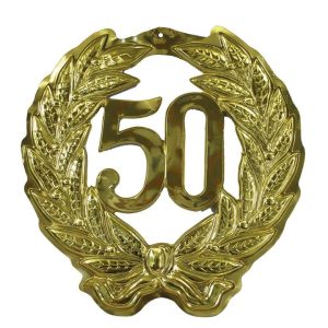 Wanddecoratie “Gouden Jubileum” – 45cm