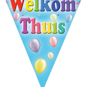 Vlaggenlijn “Welkom Thuis” – 5m/10 vlaggen