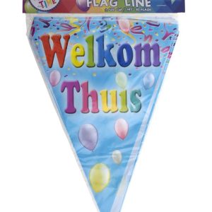 Vlaggenlijn “Welkom Thuis” – 5m/10 vlaggen