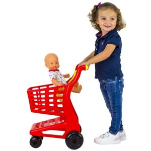 Winkelwagentje met poppenzitje
