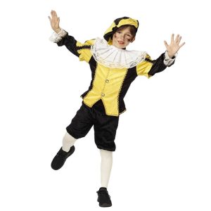 Kostuum Piet (Zwart/Geel) – Maat 116