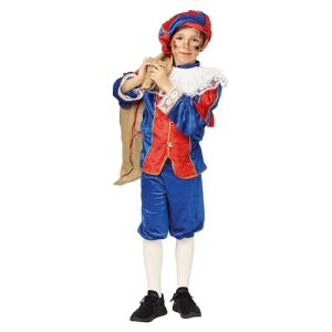 Kostuum Piet (Blauw/Rood) – Maat 116
