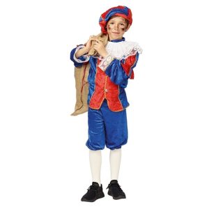 Kostuum Piet (Blauw/Rood) – Maat 128