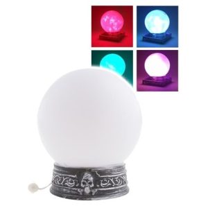 Glazen bol met licht en geluid