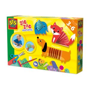 SES Creative – Zig zag origami dieren