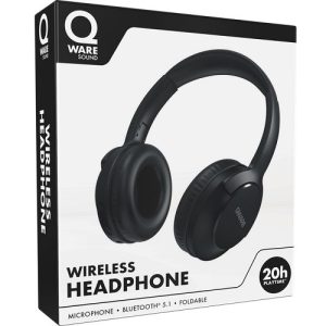 Qware Sound Bluetooth Hoofdtelefoon (opvouwbaar) – Zwart
