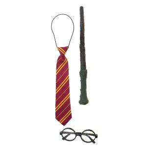 Harry Potter – verkleedset – (stropdas/toverstaf/bril)