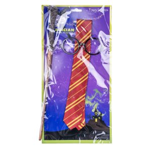 Harry Potter – verkleedset – (stropdas/toverstaf/bril)