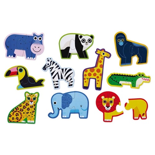 Crocodile Creek - Let's Begin Puzzel (10 x 2-delig) - Jungle - Afbeelding 2
