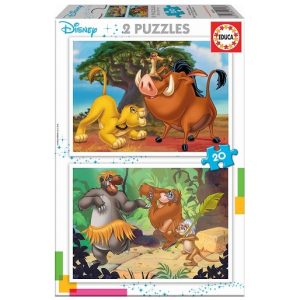 Educa – Puzzel (2x20st) – Disney Dieren