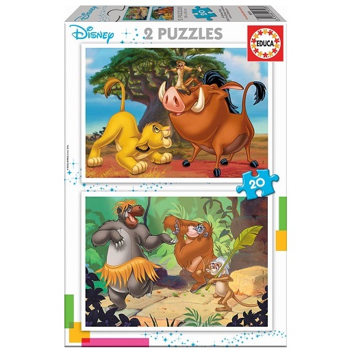 Educa - Puzzel (2x20st) - Disney Dieren
