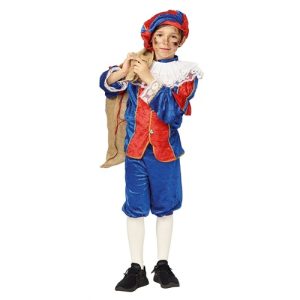 Kostuum Piet (Blauw/Rood) – Maat 104