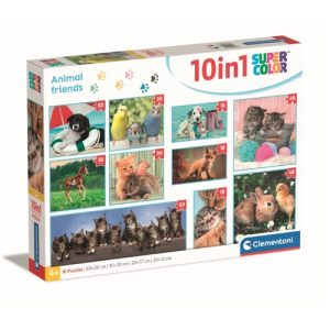 Clementoni Puzzel – 10 in 1 Animal Friends