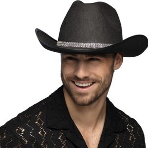 Cowboy hoed daisy zwart