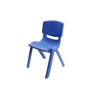 Stoeltje PVC blauw – stevig – zithoogte 28cm