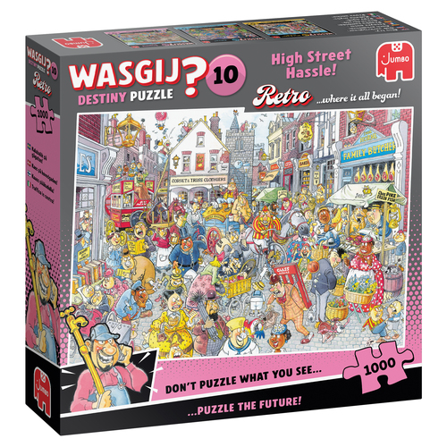 Wasgij Retro Destiny 10 - Chaos in de winkelstraat! (1000 stukjes)