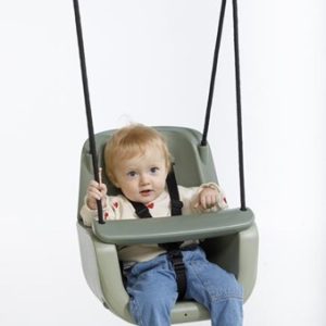 Dice – Babyzitje 3 in 1 – groen/lichtgroen – zwart gevlochten touw