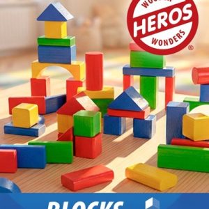 Heros Blocks Nature coloured woorden blocks 60pcs
