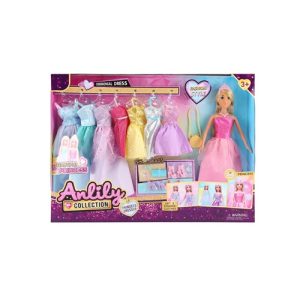 Poppenset Anlily 8 kleedjes