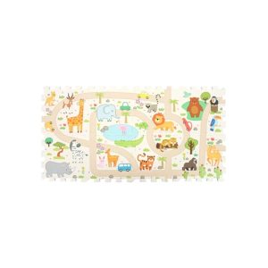 Vloermat Safari puzzel met foam auto