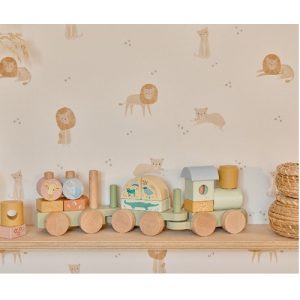 Little Dutch – Houten Blokkentrein ­ Safari Friends
