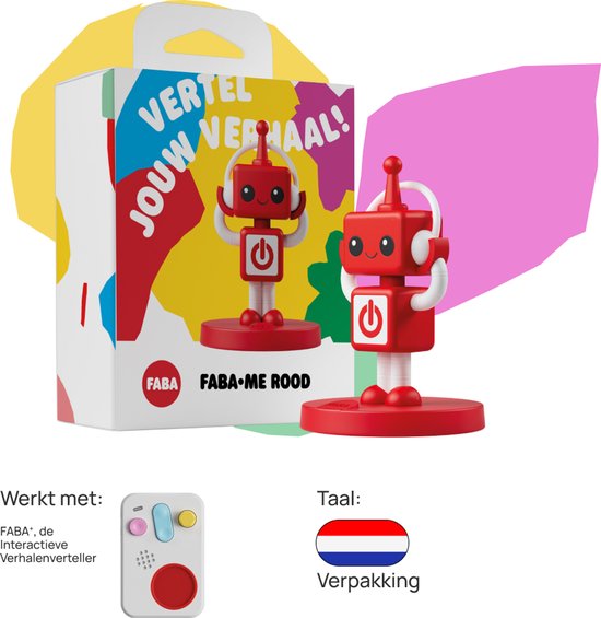 Faba - Luisterfiguur Me Rood Robot - Afbeelding 4