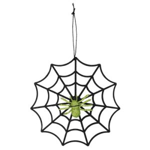 Spinnenweb Glitter met spin (30 cm)
