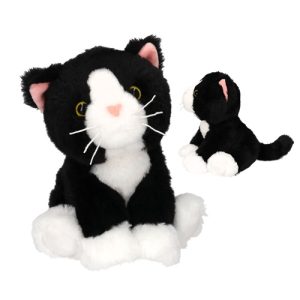 topmodel knuffelkat zwart wit