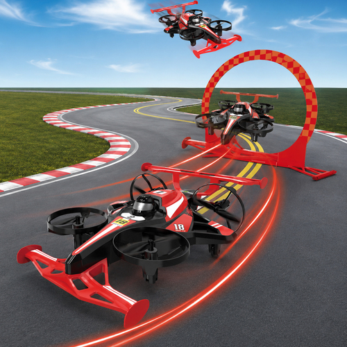 R/c Drive And Fly Drone Racer Rood - Afbeelding 2