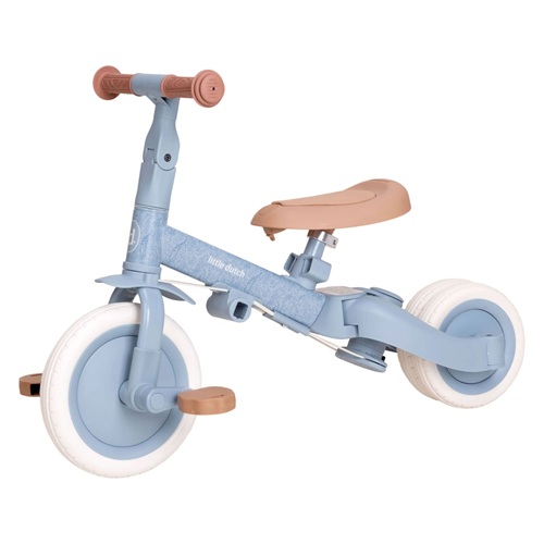 Little Dutch - 4-in-1 Driewieler met duwstang blauw - Afbeelding 2