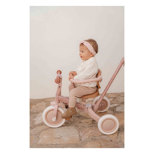 Little Dutch - 4-in-1 Driewieler met duwstang roze - Afbeelding 4