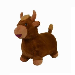 Spring hooglander met geluid – bruin