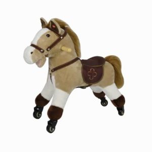 Hobbelpaard met luxe zadel – beige