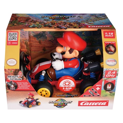 Carrera RC 2,4GHz Mario Kart World, Mario - 1:18 - Afbeelding 2