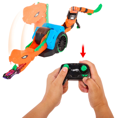Hot Wheels RC Let's Race Snake met 1 diecast auto - Afbeelding 3