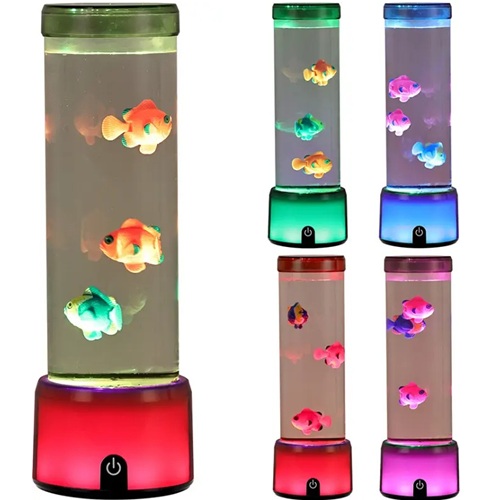 LED Lamp met visjes - kleurveranderende voet