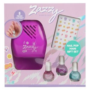 Zazzy set-nageldroger + 3st nagellak 4,2ml + stickers